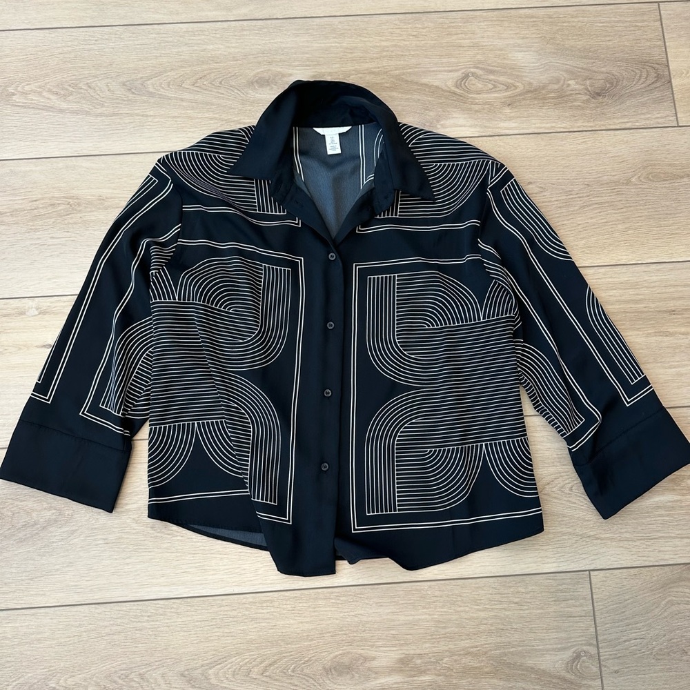 Black Geometric Shirt